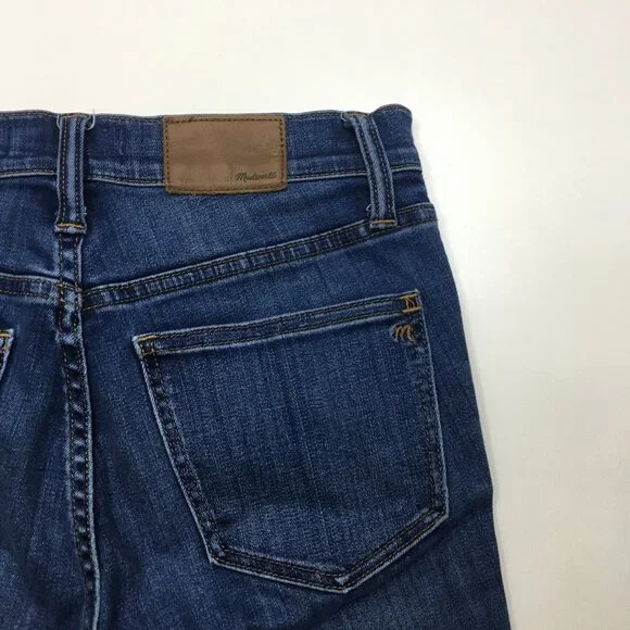 MADEWELL Med Wash 10" High Rise 5 Pocket Logo Hardware Skinny Jeans - Picture 10 of 12
